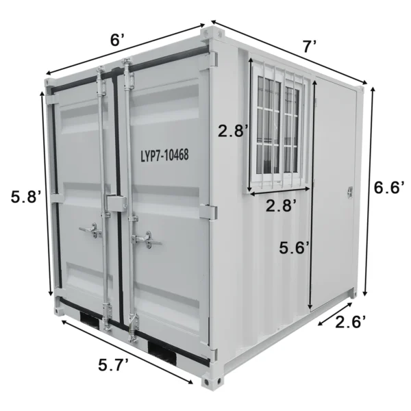 Petit conteneur d'expédition cubique de 7 pieds – Image 2