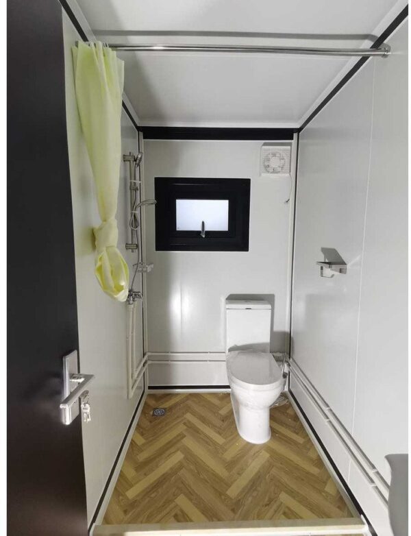 Conteneur maison Deluxe (19ft*20ft) salle de bain avec toilette et douche – Image 12