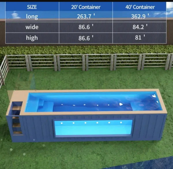 Conteneur piscine 20 pieds et 40 pieds – Image 2