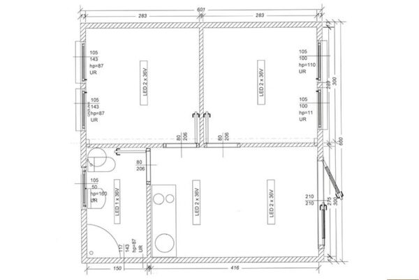 Conteneur maison 36m²avec 3 chambres + salle de bain – Image 10